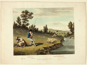 Delights of Fishing, 1823. Creator: Charles Turner.