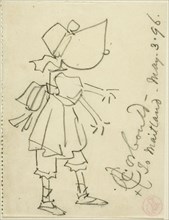 Girl in Bonnet, 1896. Creator: Edward Henry Corbould.