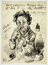 And What has Brought [sic] Him to This?-The Bottle!!, 1875. Creator: Frederick Barnard.