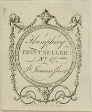 Humphrey, Printseller, No. 27 St. James's Street, n.d. Creator: John Lockington.