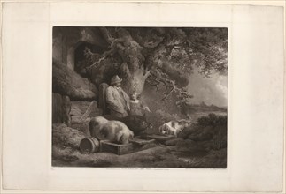 Peasant and Pigs, 1803. Creator: John Raphael Smith.