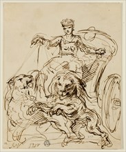 Cybele on Chariot Drawn by Lions, 1738. Creator: John Vanderbank.