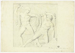 Classical Relief with Two Fighting Male Nudes, n.d. Creator: Joseph Bonomi the younger.