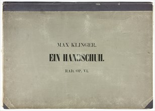 Portfolio Cover to A Glove, 1881. Creator: Max Klinger.