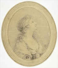 Half-Length Portrait of Woman in Profile, Facing Right, n.d. Creator: Peltro William Tomkins.