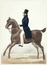 Equestrian Portrait of Man in Profile, n.d. Creator: Richard Dighton.
