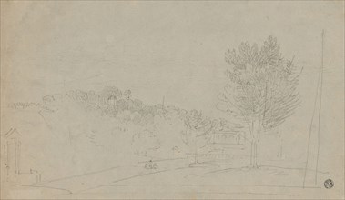 View of Wilson House and Gardens (recto); View of Wilson House and Gardens (verso), 1760/69 . Creator: Richard Wilson.