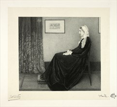 Arrangement in Grey and Black: Portrait of the Artist's Mother, after Whistler, 1892. Creator: Thomas Robert Way.