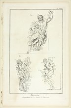 Design: Proportions of the Laocoon statue, from Encyclopédie, 1762/77. Creator: A. J. Defehrt.