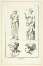 Design: Draped Figures, from Encyclopédie, 1762/77. Creator: Benoit-Louis Prevost.