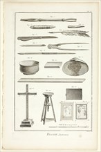 Design: Instruments, from Encyclopédie, 1762/77. Creator: Benoit-Louis Prevost.
