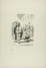 At the Universal Exhibition: Who are the real Chinese?, 1867, printed 1920. Creator: Charles Maurand.