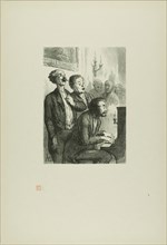 The Chamber Musicians, 1862, printed 1920. Creator: Charles Maurand.
