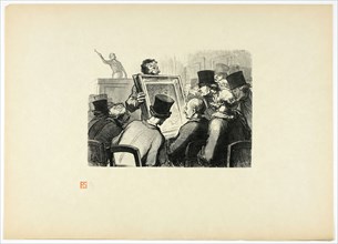 Les amateurs de tableaux à l'hôtel Bouillon, from Tirage Unique de Trente-Si..., 1862, printed 1920. Creator: Charles Maurand.