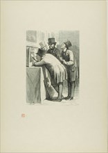 Painting Experts, 1863, printed 1920. Creator: Charles Maurand.