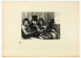 Train de plaisir, dix degrés d'ennui et de mauvaise humeur, from Tirage Uniq..., 1862, printed 1920. Creator: Charles Maurand.