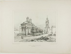 Church and Tower of Three Saints, Yassy, Modavia, July 19, 1837, 1840. Creator: Auguste Raffet.