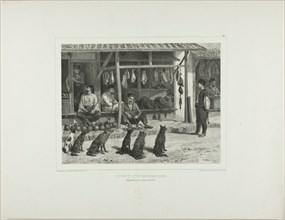 The Butcher and Other Tartar Merchants, 1841. Creator: Auguste Raffet.