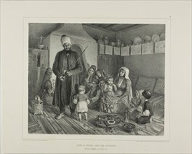 Tartar Family in Their Home, Kapskhor, Crimea, October 21, 1837, 1846. Creator: Auguste Raffet.