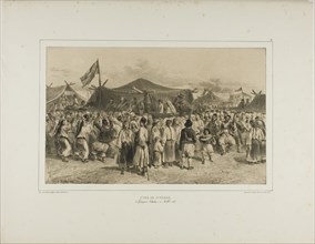 St. Pierre fair, Giourjevo, Wallachia, July 11, 1837, 1839. Creator: Auguste Raffet.