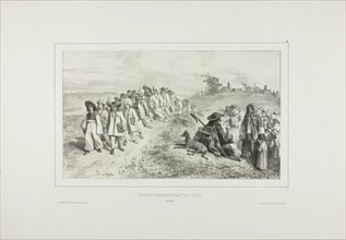 Hungarian Children Going to School, 1838. Creator: Auguste Raffet.