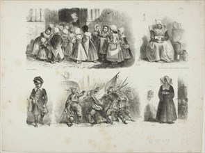 Sheet of Sketches, 1828. Creator: Auguste Raffet.