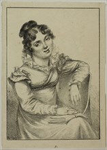 Seated Young Woman Holding an Open Book, 1817. Creator: Vivant Denon.