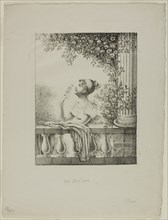 Young Girl with Bird, c. 1820. Creator: Vivant Denon.