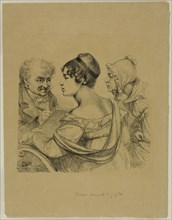 Self-Portrait with Two Young Ladies, c. 1816–17. Creator: Vivant Denon.