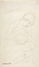 Mother Nursing Child, n.d. Creator: Eugene Carriere.