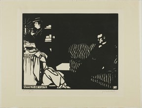 Getting Ready for a Visit, plate eight from Intimacies, 1898. Creator: Félix Vallotton.