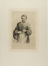 Old Woman with Basket, 1878. Creator: Gaston la Touche.