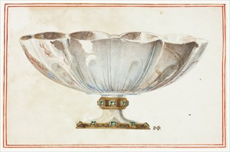 Fluted Bowl with Jewelled Base, n.d. Creator: Giuseppe Grisoni.