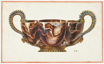 Basin with Enamelled Handles, Decorated with Dragon and Ram Heads, n.d. Creator: Giuseppe Grisoni.
