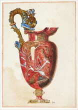 Stone Ewer with Ornate Handle, n.d. Creator: Giuseppe Grisoni.