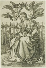 Madonna Crowned by Two Angels, 1563. Creator: Jan Wierix.