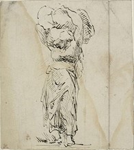 Standing Female Figure Carrying a Large Bundle, n.d. Creator: Jean-Baptiste Carpeaux.