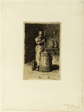 A Woman Churning, 1855. Creator: Jean Francois Millet.