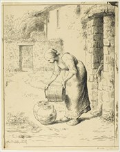 Woman Emptying a Pail, 1862–63. Creator: Jean Francois Millet.