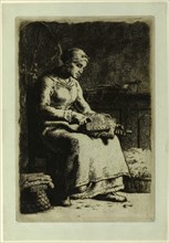The Wool-Carder, 1855–56. Creator: Jean Francois Millet.