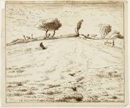 Landscape - Hillside in Gruchy, Normandy, 1869/70. Creator: Jean Francois Millet.