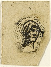 Sketches, Fragment: Head of a Woman Wearing a Kerchief, after 1863. Creator: Jean Francois Millet.