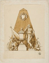 Unexecuted Design for the Monument to the First Duke of Marlborough, c. 1733. Creators: John Michael Rysbrack, Sir James Thornhill.