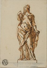 Project for a Statue: Woman Holding Book with Right Hand, n.d. Creators: John Michael Rysbrack, Sir James Thornhill.