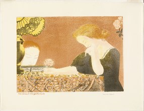 Our Souls, in Languorous Gestures, plate nine from Love, 1898, published 1899. Creator: Maurice Denis.