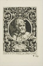 Hector of Troy, plate one from The Nine Worthies, 1594. Creator: Nicolaes de Bruyn.