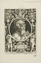 King Arthur, plate eight from The Nine Worthies, 1594. Creator: Nicolaes de Bruyn.