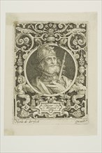 Hector of Troy, plate one from The Nine Worthies, 1594, reworked second state. Creator: Nicolaes de Bruyn.