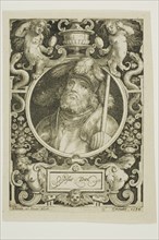 Joshua, plate four from The Nine Worthies, 1594, reworked second state. Creator: Nicolaes de Bruyn.