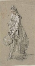 Study of a Young Woman with a Watering Jug, n.d. Creator: Nicolas Lancret.